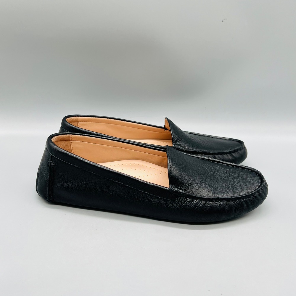 Cole Haan Shoes Womens 8 Black Leather Slip On Driving Loafers Moccasin Flats